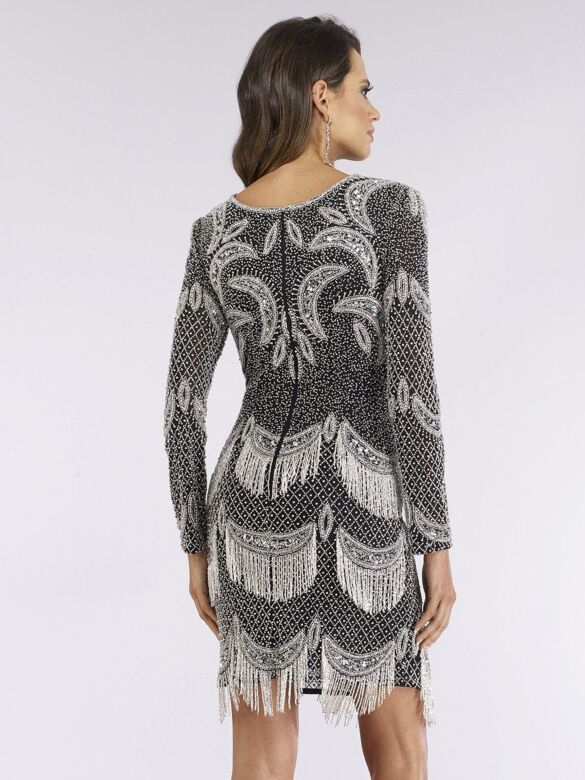 Lara 29377 Fringe Skirt Long Sleeve Dress
