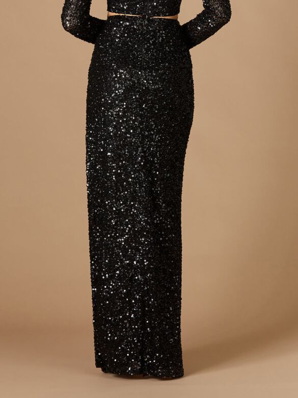 Lara 29311 Side Slit Sequin Bridal Skirt