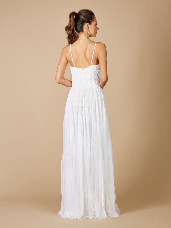 Lara 51077 Sweetheart Neckline Spaghetti Straps Wedding Dress