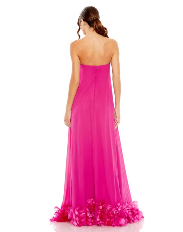 Mac Duggal 13001 Feather Hem Strapless Dress