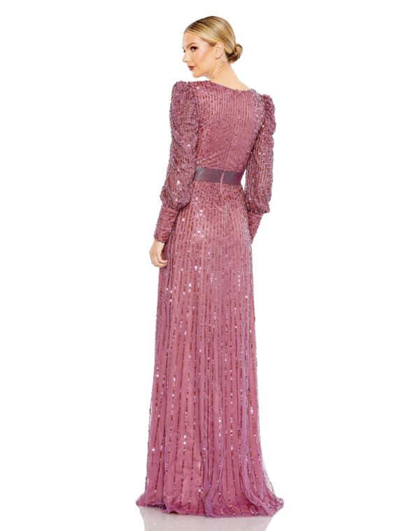 Mac Duggal 5720 Surplice Bodice Sequin Dress