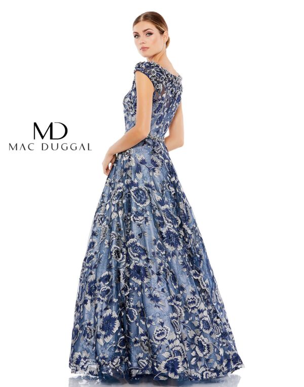 Mac Duggal 79325 Cap Sleeve Floral Dress