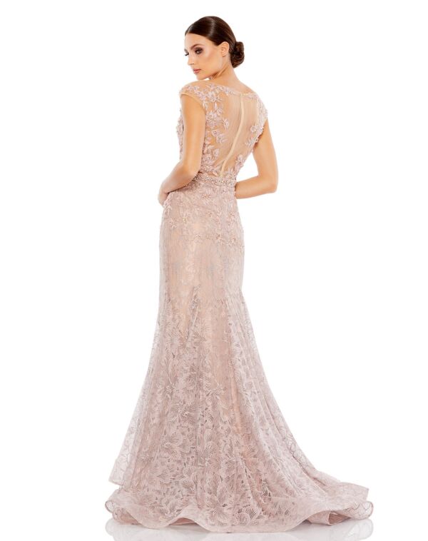 Mac Duggal 79368 Sheer Bodice Lace Dress