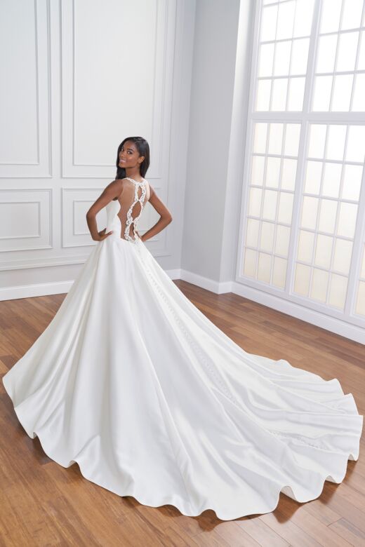 Martin Thornburg 122241 Florence Illusion Back Square Neck Bridal Gown