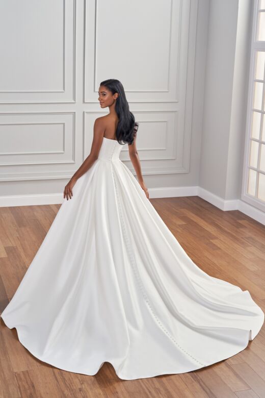 Martin Thornburg MT1404 Karissa Pleated Skirt Strapless Wedding Gown