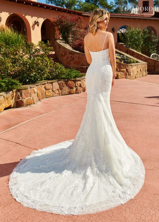Marys Bridal M821 Glitter Cape Spaghetti Straps Wedding Gown