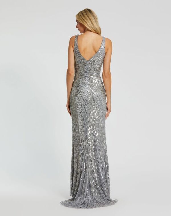 Mac Duggal 5473 High Slit Embellished Dress