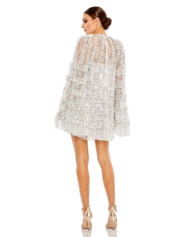 Mac Duggal 8007 Long Sleeves Ruffle Dress
