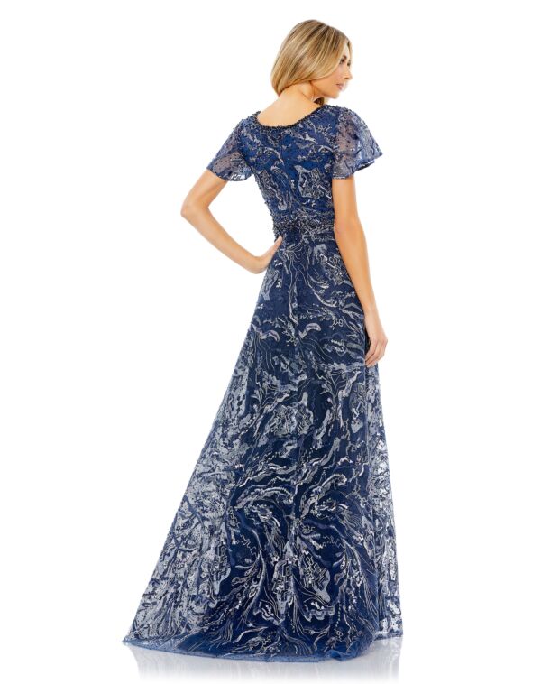 Mac Duggal 20301 Butterfly Sleeve Embroidered Dress