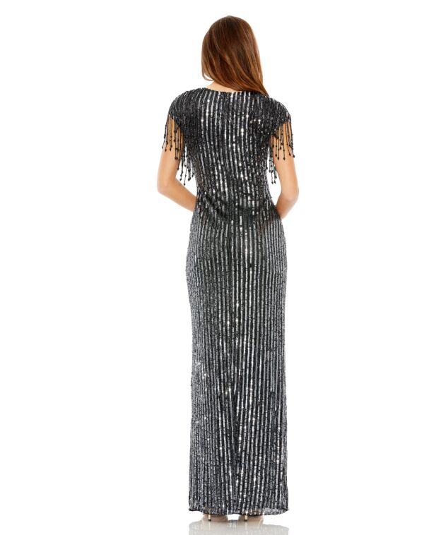 Mac Duggal 5971 Cap Sleeve Embellished Dress
