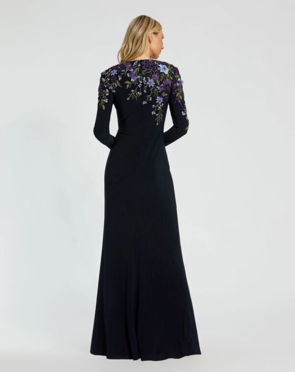 Mac Duggal 11806 Long Sleeve Jewel Neck Dress
