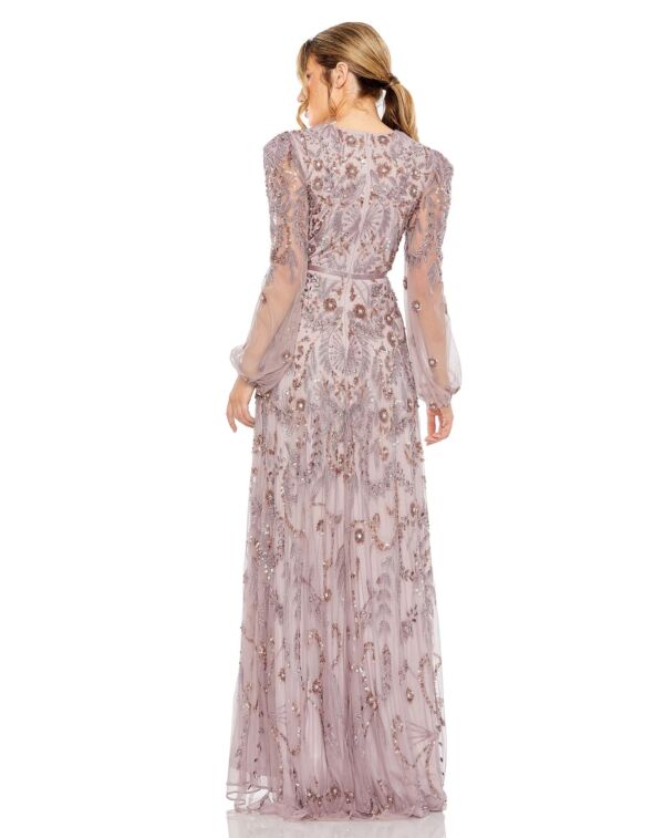 Mac Duggal 93930 Bishop Sleeve Embellished Dress