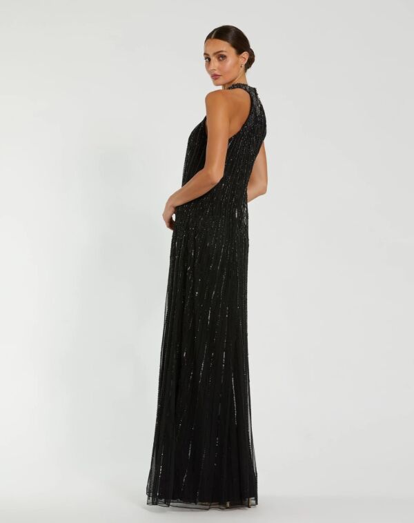 Mac Duggal 23043 Beaded Neck Sleeveless Dress