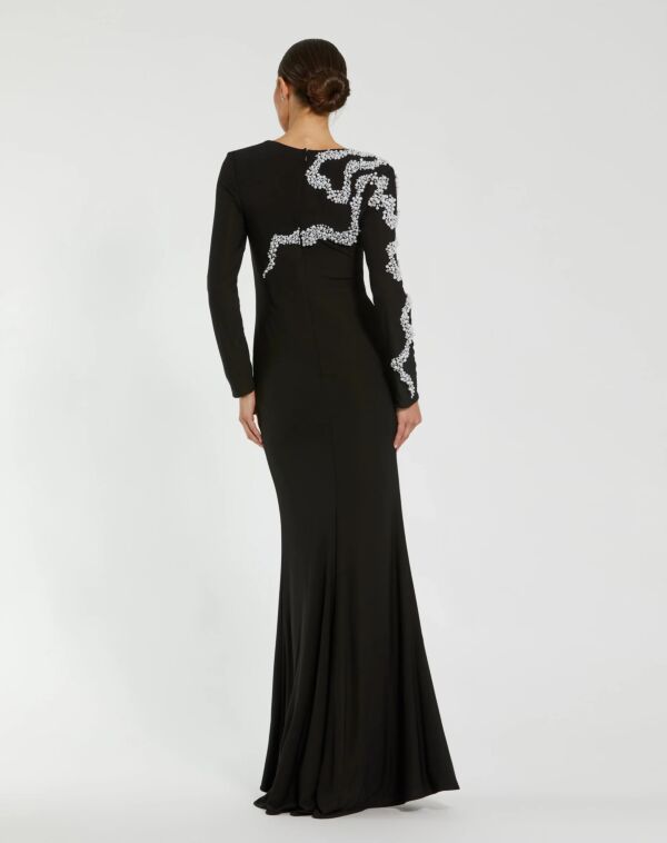 Mac Duggal 44086 Long Sleeve Jewel Neck Dress