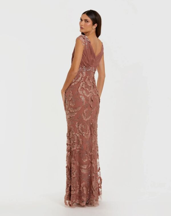Mac Duggal 69022 V-Neck Ruched Bodice Dress