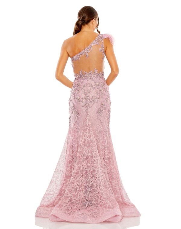 Mac Duggal 79264 Sheer Back One Shoulder Dress