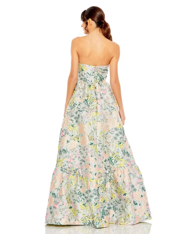 Mac Duggal 11604 Strapless Floral Brocade Dress