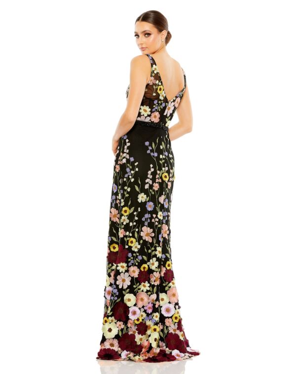 Mac Duggal 68200 Illusion Corset Floral Dress