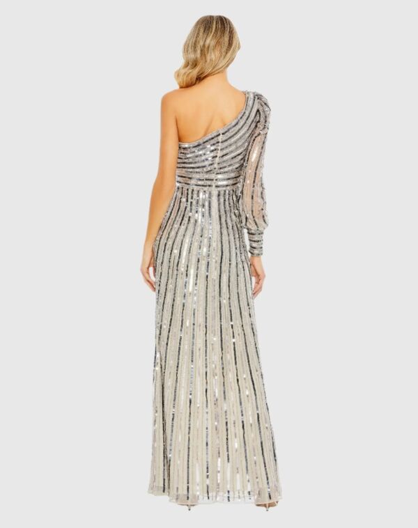 Mac Duggal 10793 One-Shoulder Neckline Fitted Top Dress