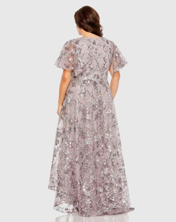 Mac Duggal 20473 V-Neck Flutter Sleeve Dress