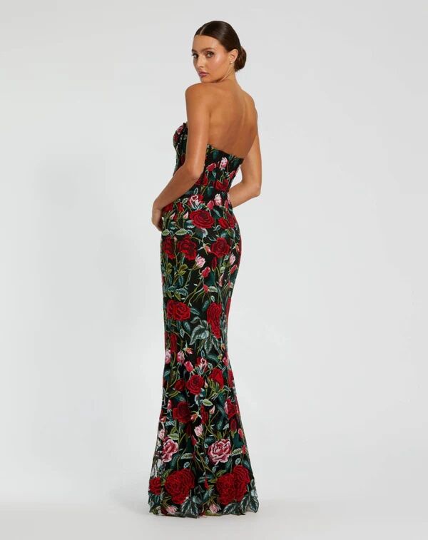 Mac Duggal 20757 Sweetheart Neck Floral Embroidery Dress