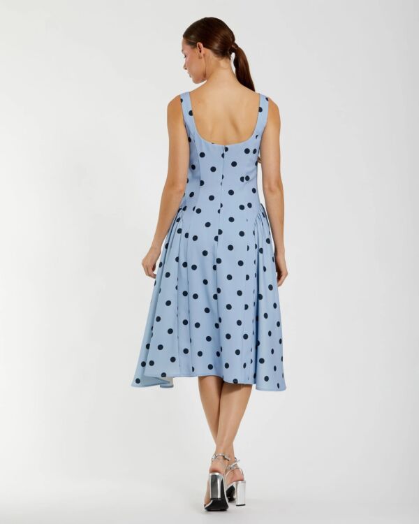 Mac Duggal 37053 Square Neck Polka Dot A-Line Formal Dress