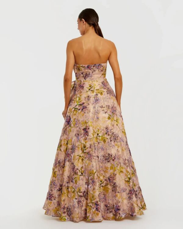 Mac Duggal 11980 Rosette Waist Crumbcatcher Neck Dress