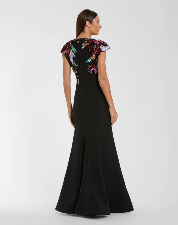 Mac Duggal 13211 Cap Sleeve Jewel Neck Dress