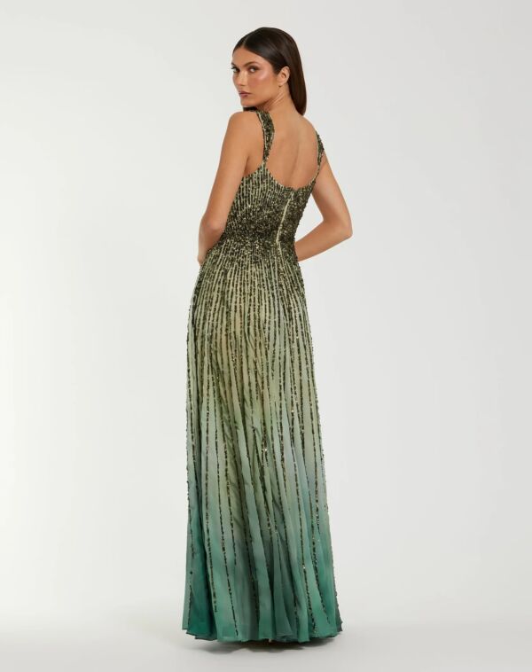 Mac Duggal 6205 Scoop Neck A-Line Sequin Dress