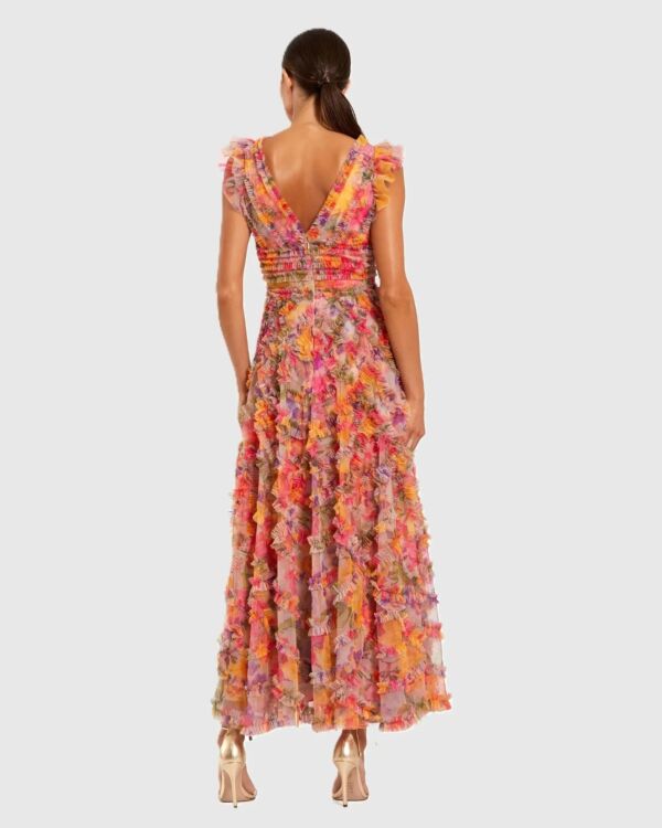 Mac Duggal 8303 Floral A-Line Sleeveless Dress