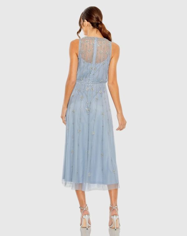 Mac Duggal 9222 Sleeveless Jewel Neck Beaded Dress