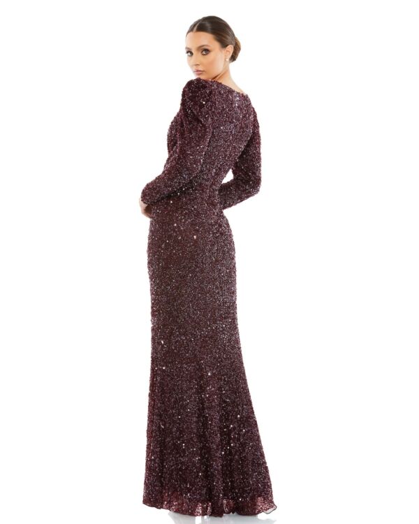 Mac Duggal 5510 Long Sleeve Embellished Dress