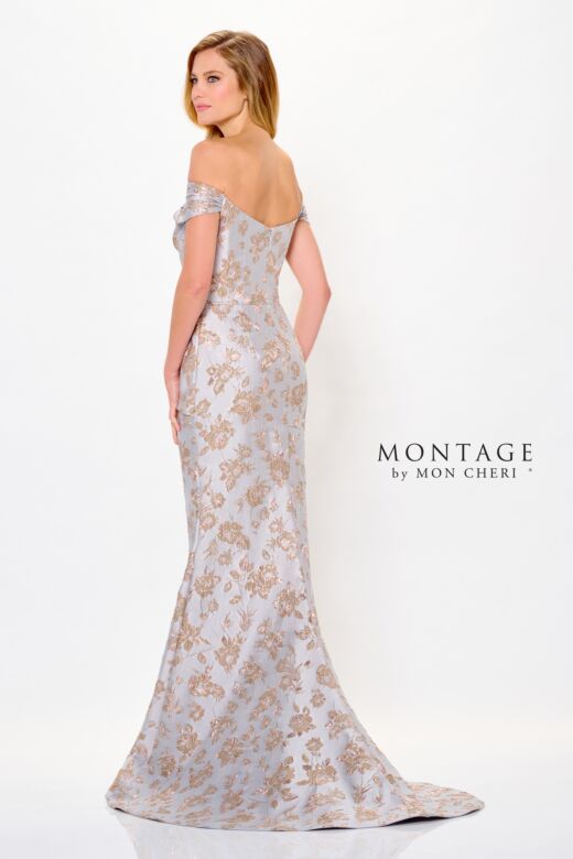 Montage by Mon Cheri M905 Off-The-Shoulder Draped Bodice Dress