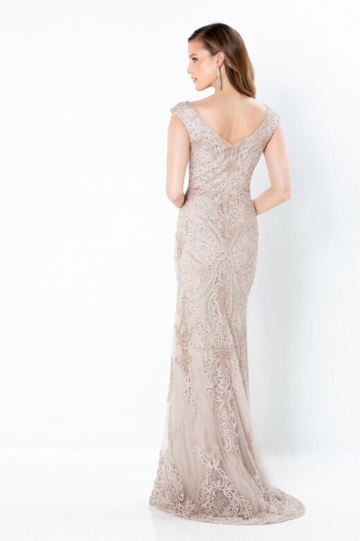 Montage by Mon Cheri 220934 Fitted V-Neck Dress