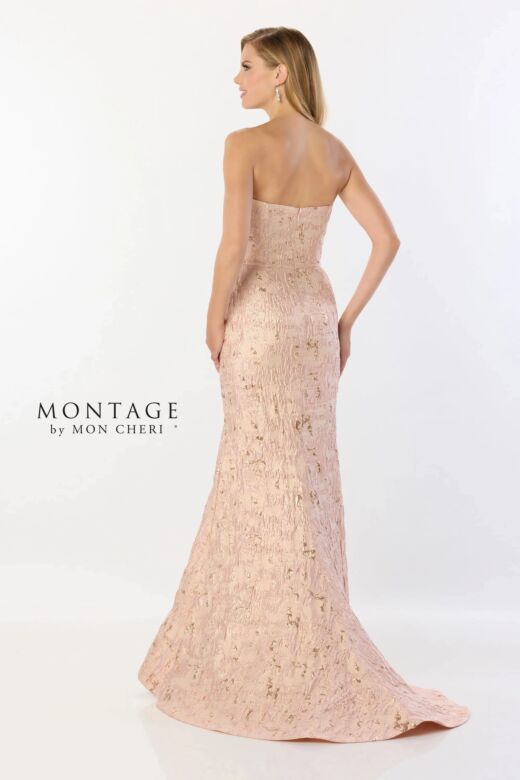 Montage by Mon Cheri M2225 Strapless Ruffle Drape Dress