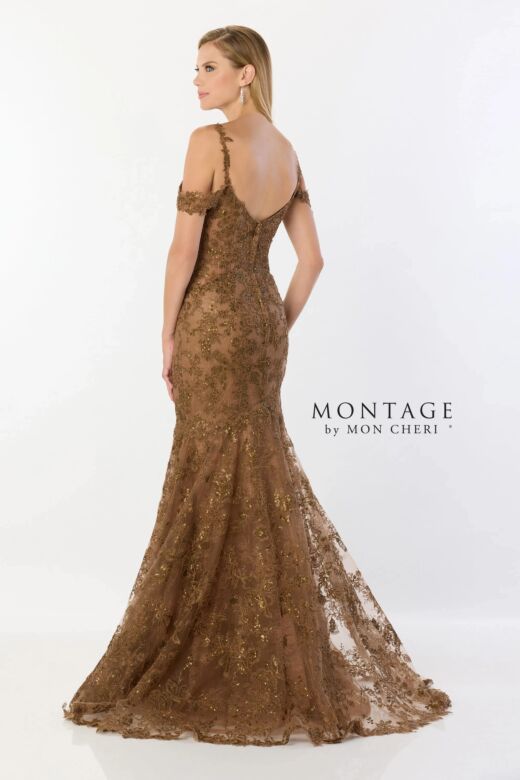 Montage by Mon Cheri M2232 Cold-Shoulder Sweetheart Neck Dress