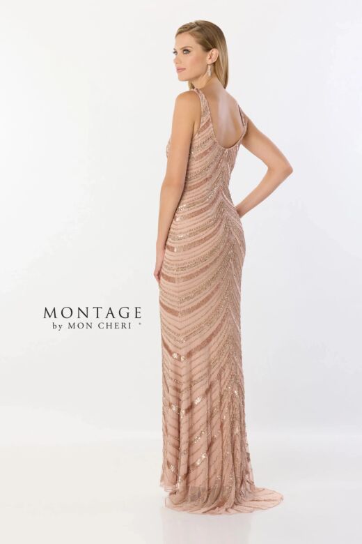 Montage by Mon Cheri M2244 Cold-Shoulder V-Neck Dress
