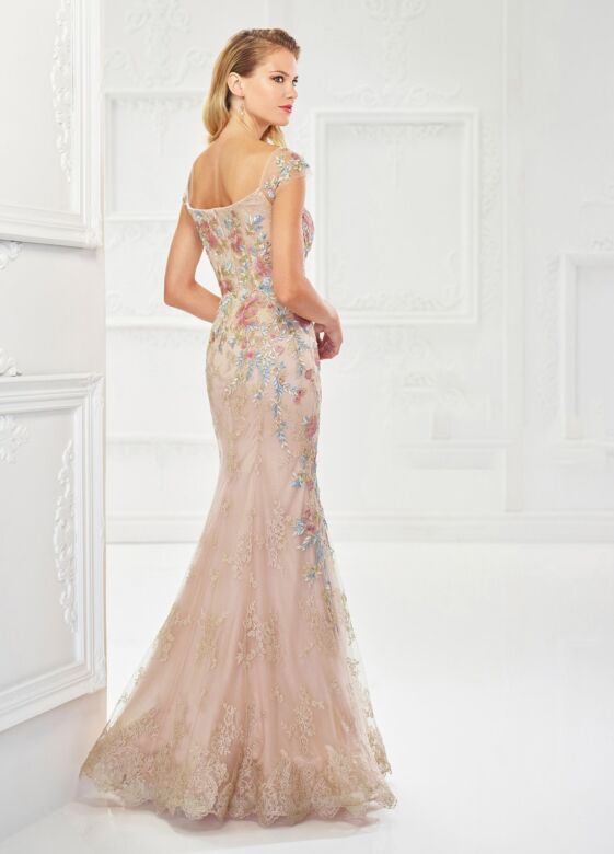 Montage by Mon Cheri 118966 Cap-Sleeve Evening Gown