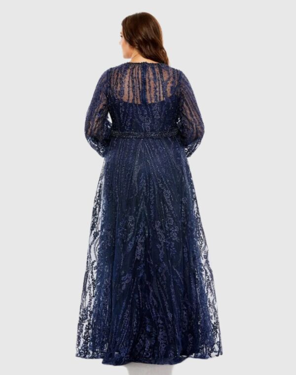 Mac Duggal 20472 Bishop Sleeves Embroidered Dress