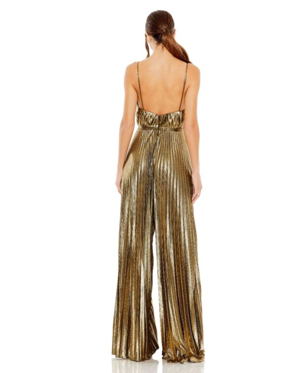 Mac Duggal 27143 Wide-Leg Metallic Jumpsuit