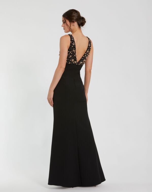 Mac Duggal 2278 V-Neck Beaded Bust Prom Dress