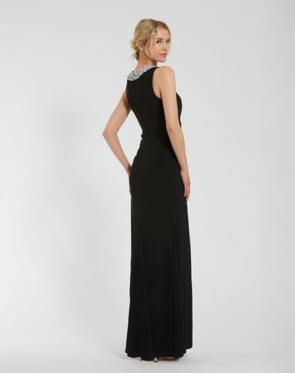 Mac Duggal 49952 Rhinestone-Embellished Jewel Neckline Dress