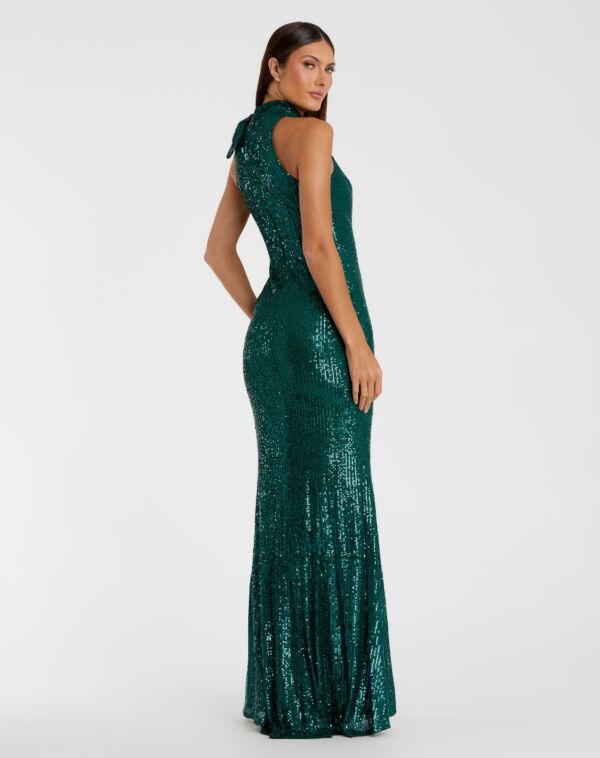 Ieena for Mac Duggal 11280 High Neck Sequin Dress