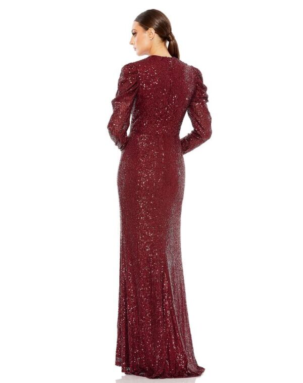 Ieena for Mac Duggal 26692 Long Sleeve Sequin Dress