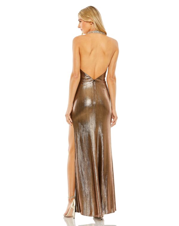 Mac Duggal 27155 Embellished Halter Neck Dress