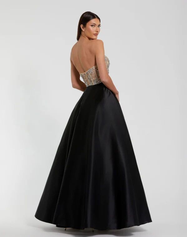 Mac Duggal 20701 Embellished Corset Strapless Dress