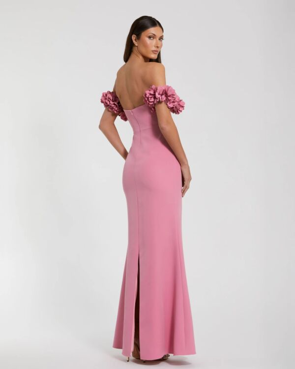 Mac Duggal 56131 Floral Sleeve Sweetheart Neck Formal Dress