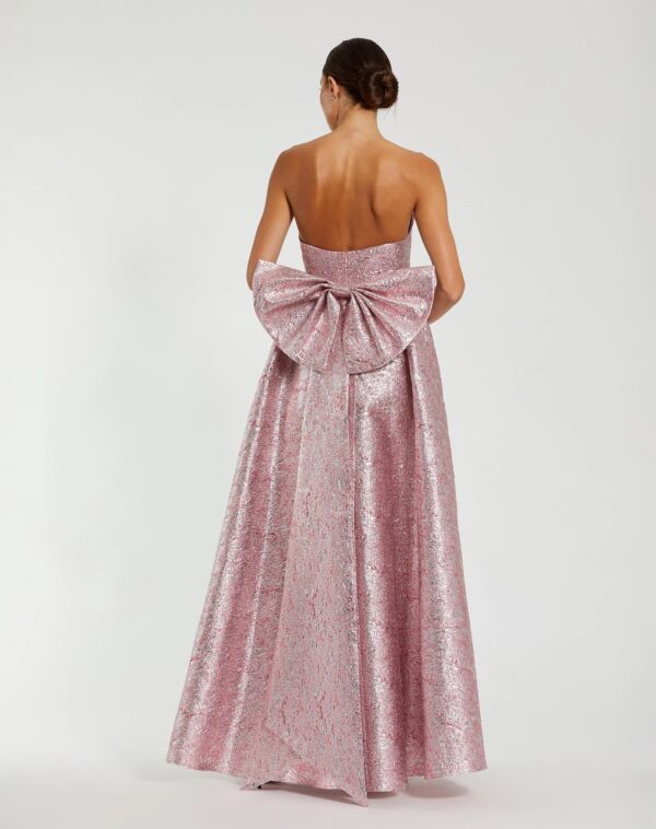 Mac Duggal 68805 Strapless Back Bow Empire Waist Formal Dress