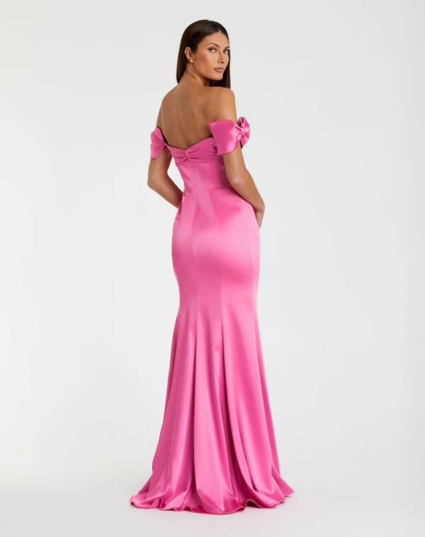 Mac Duggal 68875 Bow Sleeve Sweetheart Neck Long Party Dress