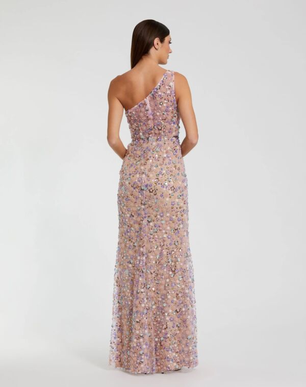 Mac Duggal 68889 Beaded One-Shoulder Corset Bodice Prom Dress